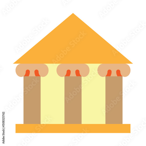 Historical Building Vector Flat Icon Design