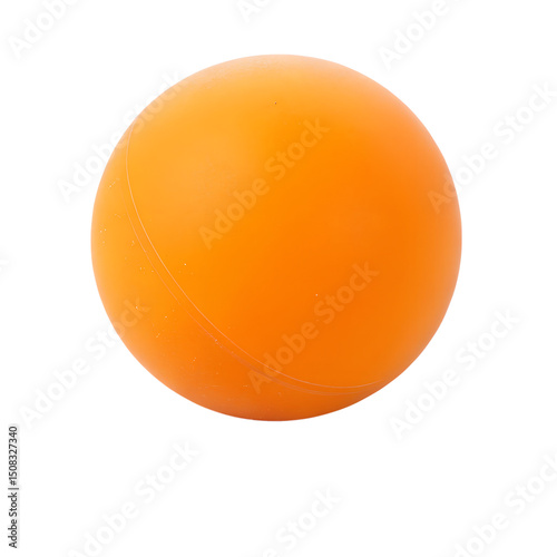Table Tennis Orange Ball Isolated on Transparent Background