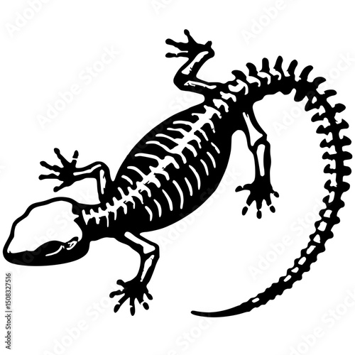 Gecko bone silhouette
