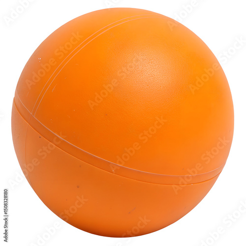 Table Tennis Orange Ball Isolated on Transparent Background