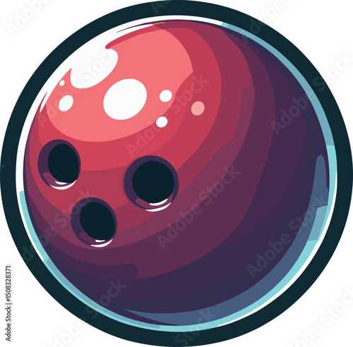 ボウリングの球のイラスト