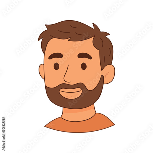 Bearded man portrait for grooming and skincare concept
