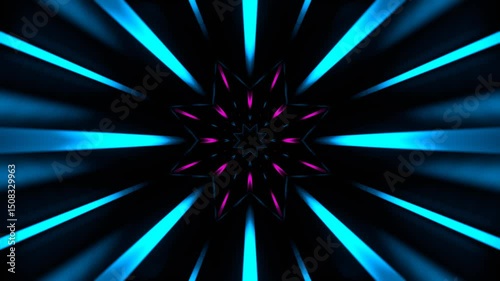 Cyan and Pink Pulse Neon Arcade in Endless Flow Background VJ Loop in 4K