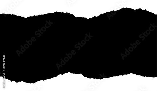 Ripped Paper Shape vector design element White Background. Torn paper pieces vector elements isolated. Medical