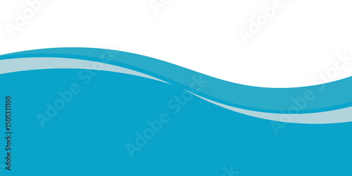 Blue and white business wave banner background. vector Eps 10