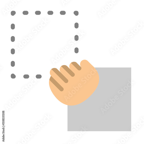 Drag and Drop Vector Flat Icon Design