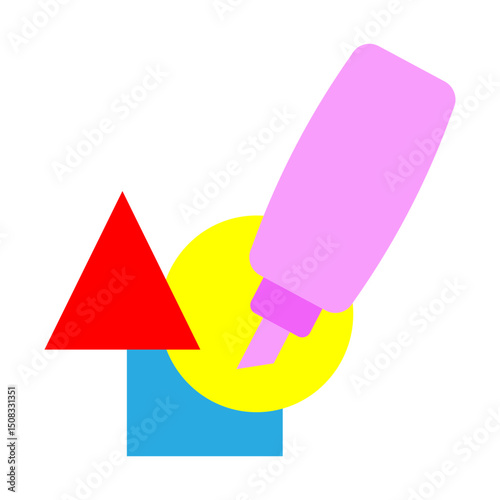 Highlight Element Vector Flat Icon Design