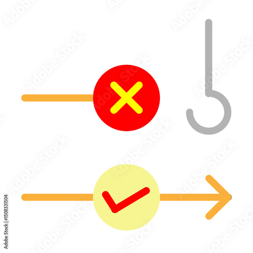 Exception Catch Vector Flat Icon Design