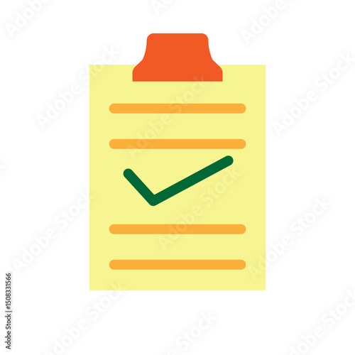 Test Pass Vector Flat Icon Design