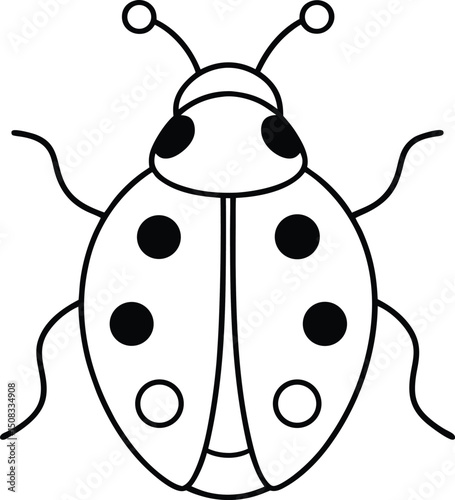 vector illustration of a ladybug