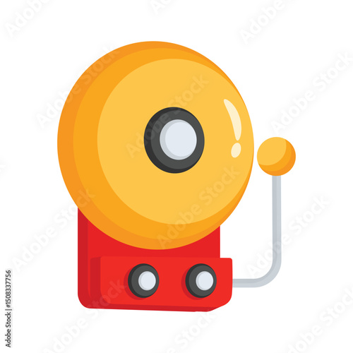 A premium 2d icon of ringing school bell