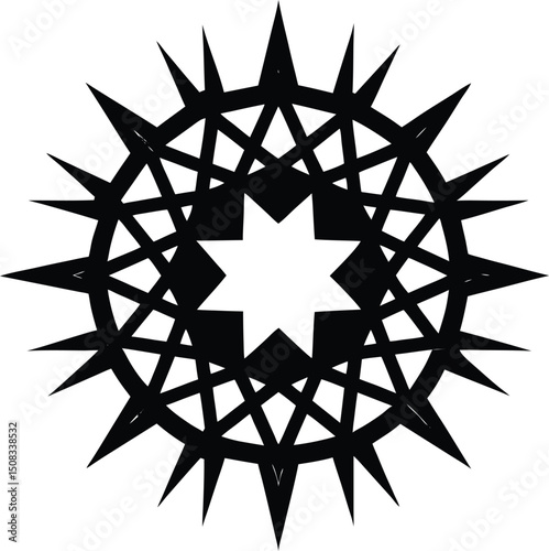 vector illustration of an abstract snowflake