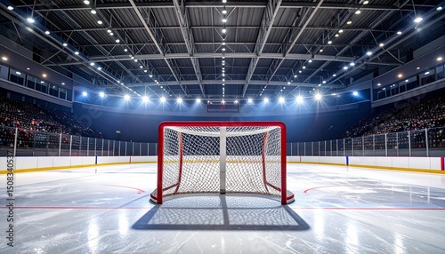 ice hokey field with net