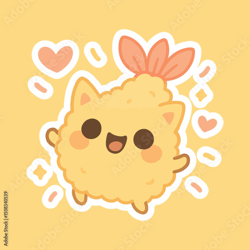 Kawaii sushi mascot in cartoon style Cute shushi menu