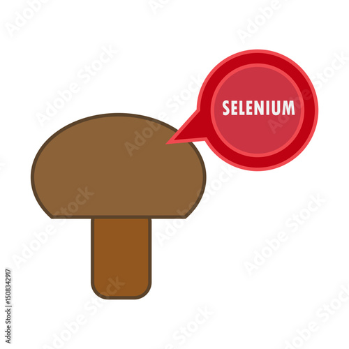 mushroom with selenium illustration