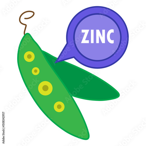 pea with zinc illustration