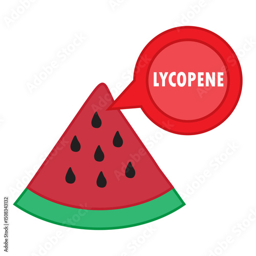 Watermelon with lycopene illustration