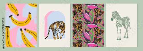 Collection of Tropical Animal and Botanical Art Prints