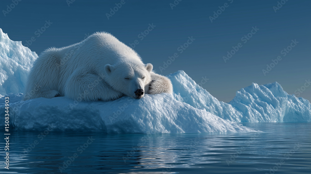 Fototapeta premium polar bear on ice