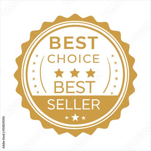 Best Choice Seller Badge or Sticker Isolated on White Background.