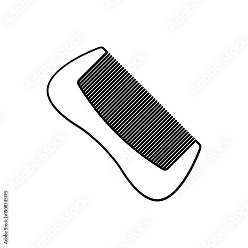 Simple comb icon. color editable, eps 10.