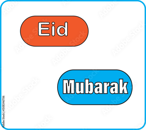 Eid Mubarak Word in design 