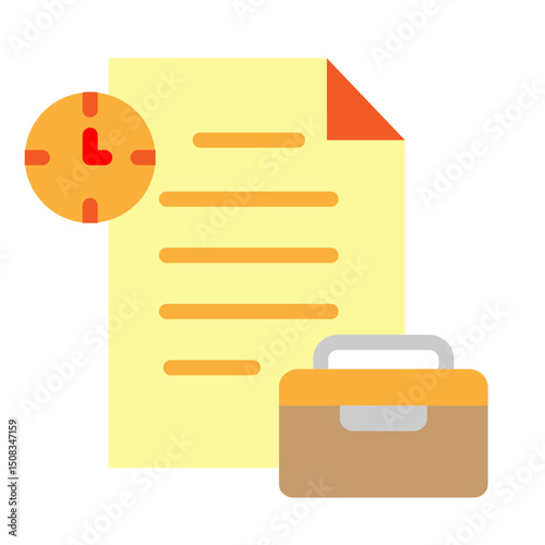 Job Role History Vector Flat Icon Design