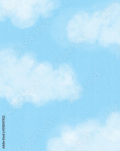 Watercolor ligt blue sky