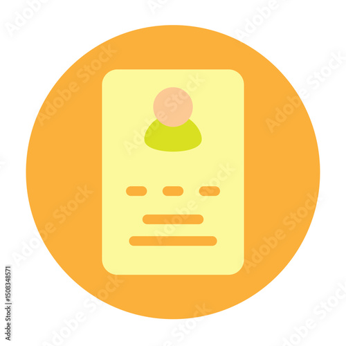 CV with Highlights Vector Flat Icon Design