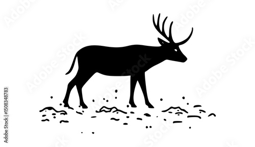 deer silhouette vector
