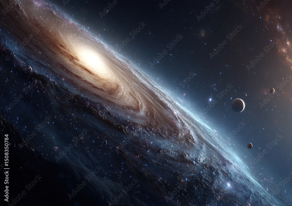 Fototapeta premium Spiral Galaxy In Deep Space