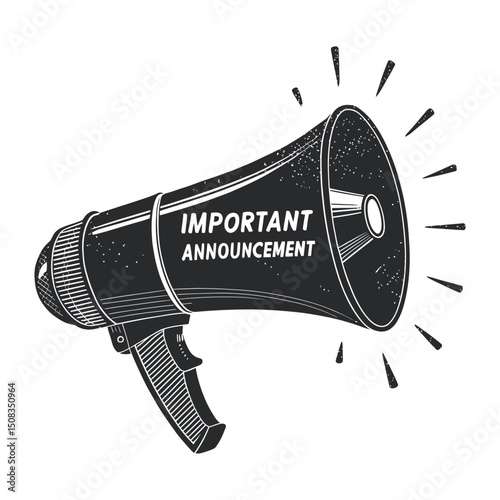Megaphone icon. Loudspeaker icon. Vector illustration.