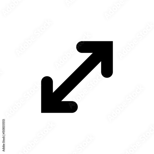 Dual long straight double ended arrow.