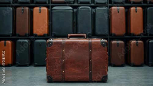 Vintage leather suitcase whispers wanderlust tales, symbolizing escapism for Nomad's Day and International Travel Peace Week adventures