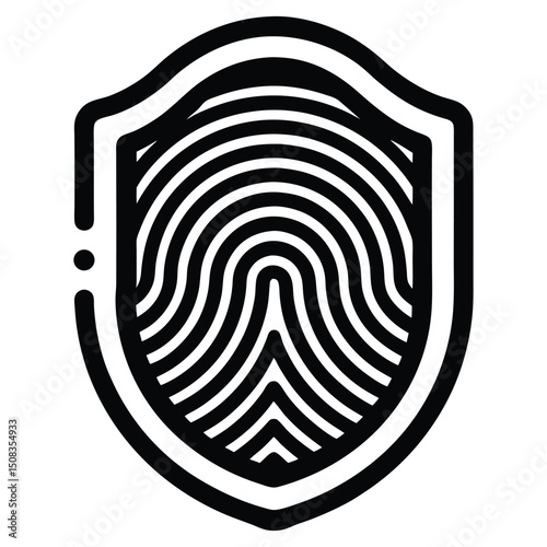 Fingerprint icon. Fingerprint vector icon isolated on white background