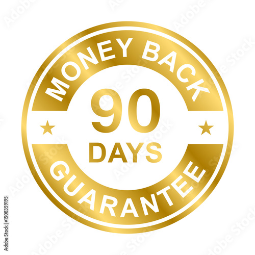 90 days money back guarantee icon vector for graphic design, logo, website, social media, mobile app, UI illustration