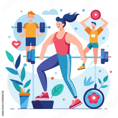 Flat illustration workout