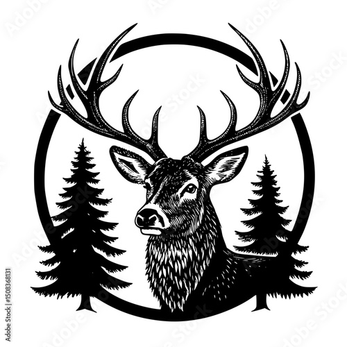 deer head vector
