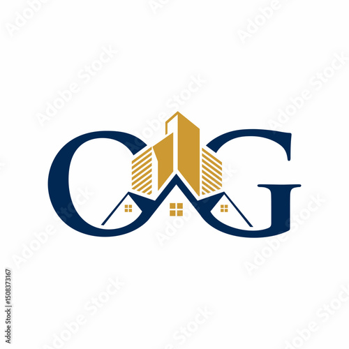Real Estate Letter CG Logo – Property, Construction, and Building Symbol
