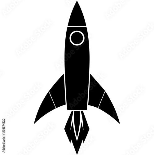 4th of July explosive rocket silhouette graphic for patriotic-themed content and creative digital templates.