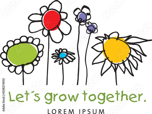 Flowers growing together