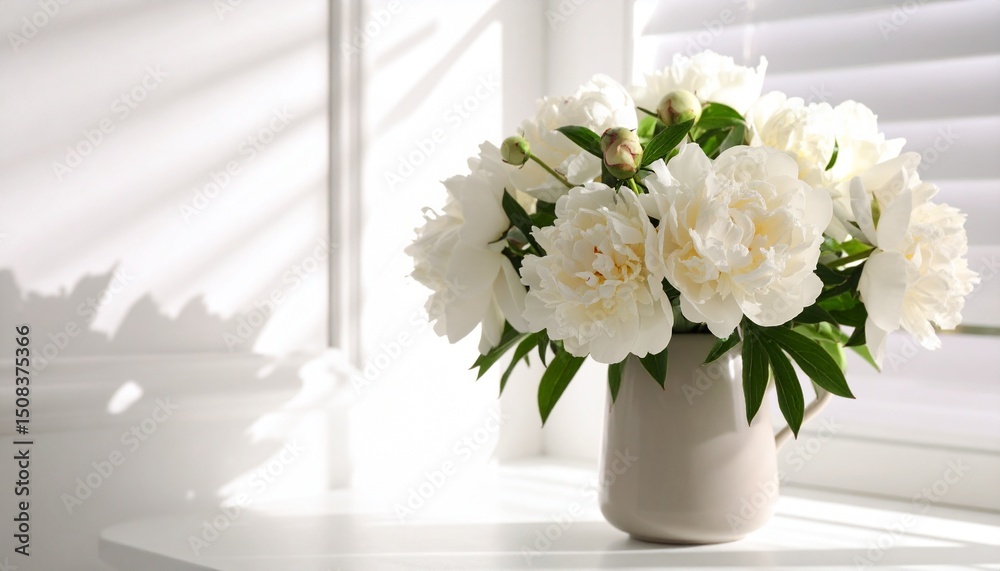 Fototapeta premium Décorez avec de belles pivoines