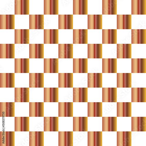 212 Set collection of brown backgrounds with golden squares Chess board - Seamless checquered pattern - brown and cream checquered pattern