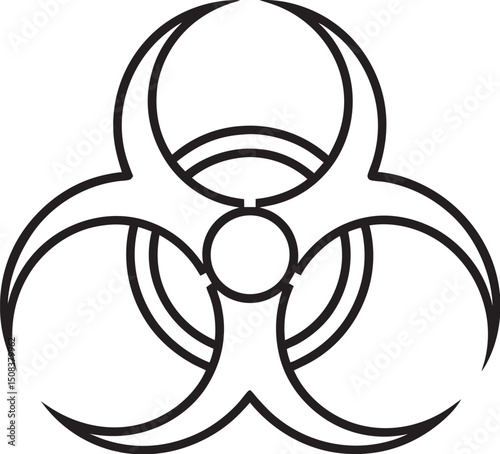 biohazard warning sign vector Icon