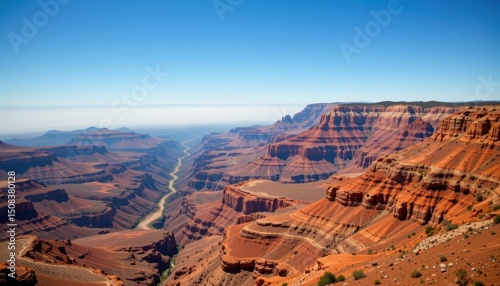 Breathtaking Aerial View of a Vast Canyon Landscape