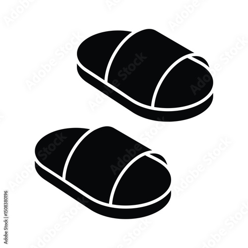 Grab this isometric icon of cozy indoor bathroom slippers