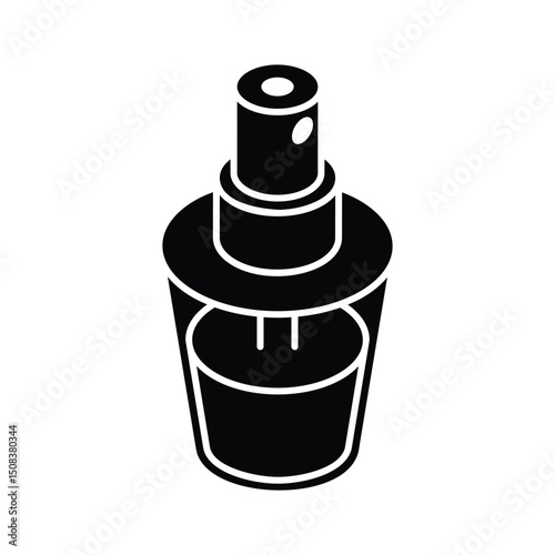 Well crafted isometric icon showing mist spray bottle