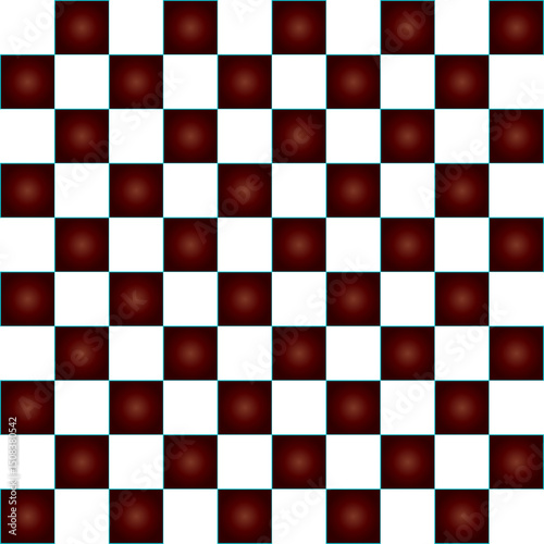 217 03 seamless repeating pattern with small hand drawn checkerboard in reddish maroon and white. Coastal, Americana, universal brown checker - checkered maroon Vector
