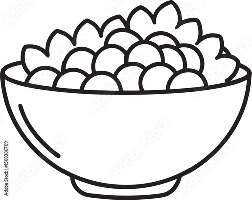 vector illustration of a bowl of cereal
