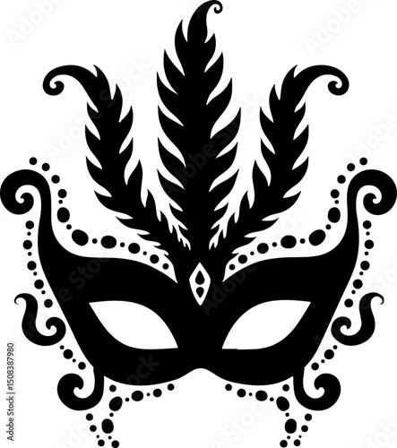 Elegant Venetian Masquerade Masks  vector Collection 